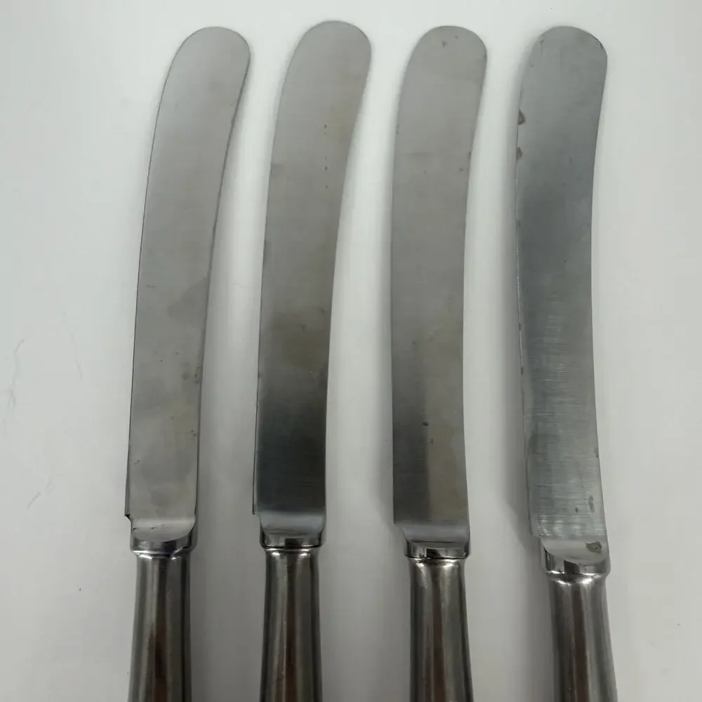 4X BK Cooper Bros QUEEN ANNE Stainless Butter Knives England Pistol Grips